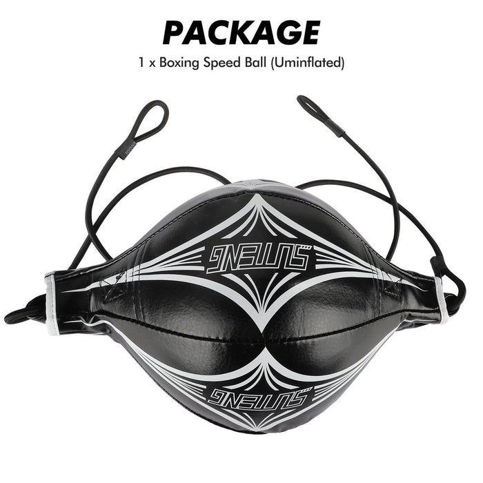Professional PU Leather Fight Gear Speed Ball, Fitness Workout Training Leather Punching Floor to Ceiling Speed Dodge Striking Ball, Double End Bag Gym Boxing Sports Punch Bag Training Agility