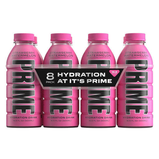 Strawberry Watermelon PRIME HYDRATION DRINK by Logan Paul X KSI 8-PACK