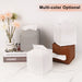 White Tissue Box Cover, PU Leather Square Tissue Box Holder for Living Room/Night Stands/Office/Car/Dining Table Home Decor