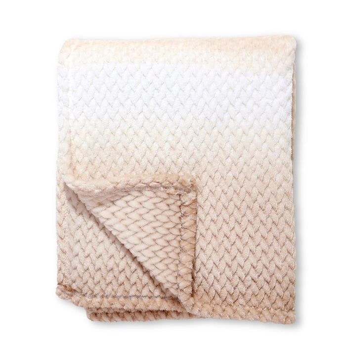 Mainstays Ombre Velvet Plush Throw, 50 X 60 - Tan