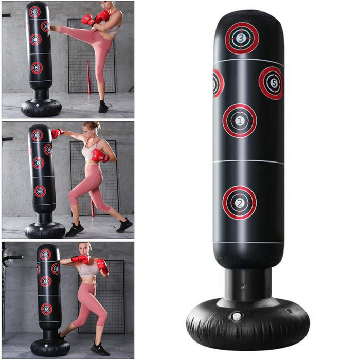 Free Standing Punching Bag,  Heavy Duty Target Stand Punch Bags/Excellent Dummy for Boxing/Kick Boxing/Mixed Martial Arts/Mma Training Equipment