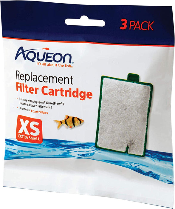 Aqueon Aquarium Fish Tank Replacement Filter Cartridges Extra Small - 3 Pack