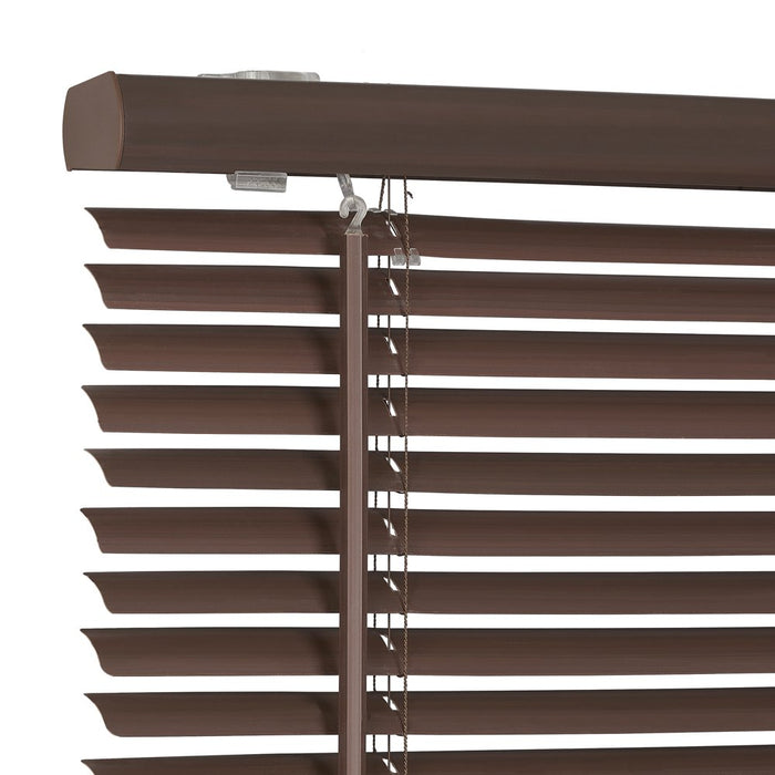 Achim GII Deluxe Sundown Indoor Cordless Mahogany Vinyl Room Darkening Window Mini Blind, 64" L X 33" W