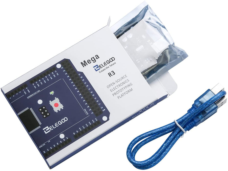 MEGA R3 Board Atmega 2560 + USB Cable Compatible with Arduino IDE Projects Rohs Compliant