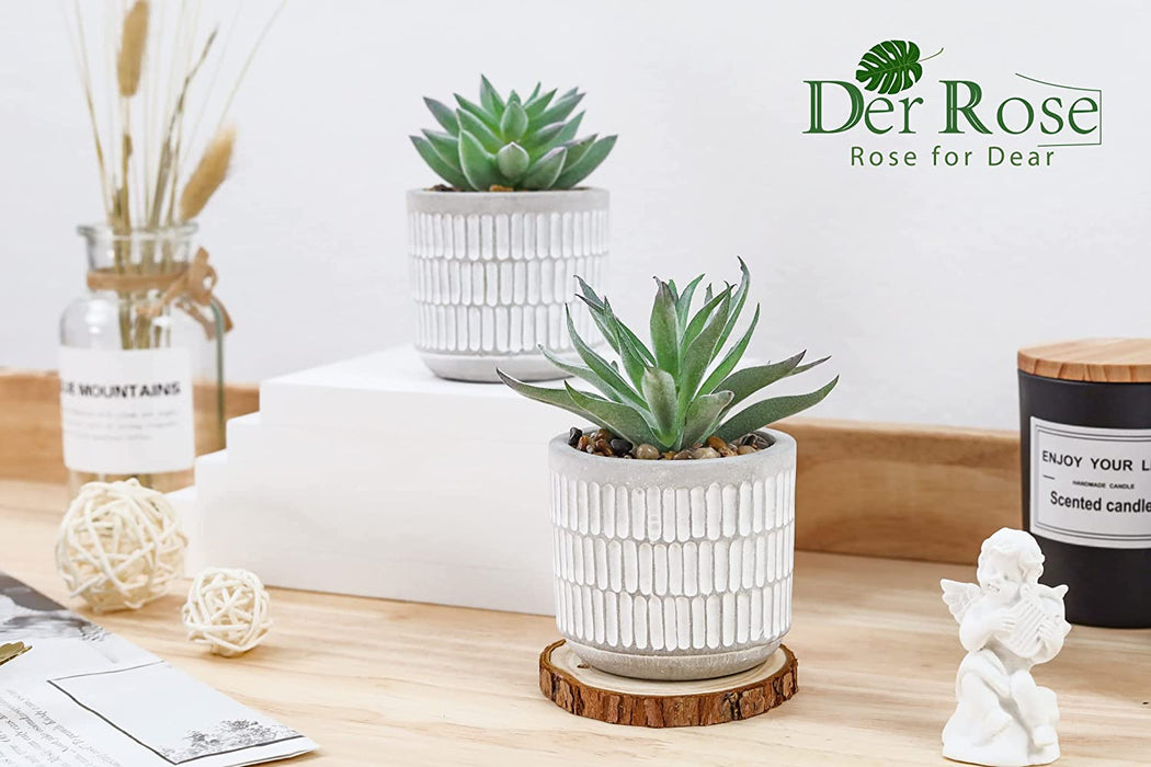 Set of 2 Succulents Plants Artificial Fake Plants for Living Room Bathroom Bedroom Aesthetic Home Kitchen Decor
