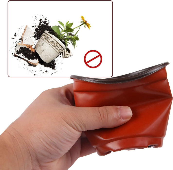 150 Pcs 4" Plastic Plants Nursery Pot,Seed Starting Pots