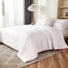 White Comforter Full Size, 3 Pieces Boho Lightweight Solid Bedding Set & Collections, All Season Fluffy Bed Set (79X90In Comforter & 2 Pillowcases)