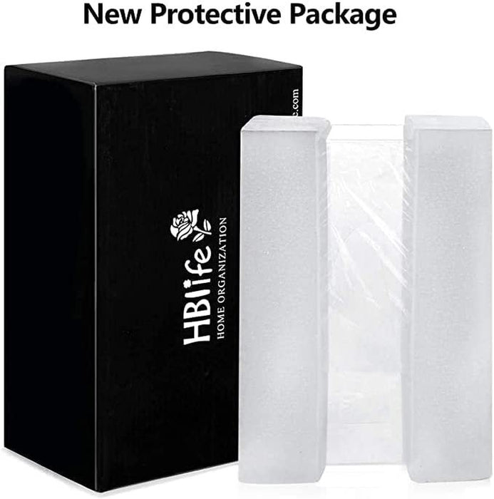 Tissue Dispenser Box Cover Rectangular Clear Acrylic Mask Case Holder with Magnetic Bottom, Dryer Sheet Holder for Car, Bathroom, Laundry, Office, Counter and Table, 9.84 X 5.02 X 3.54 Inch