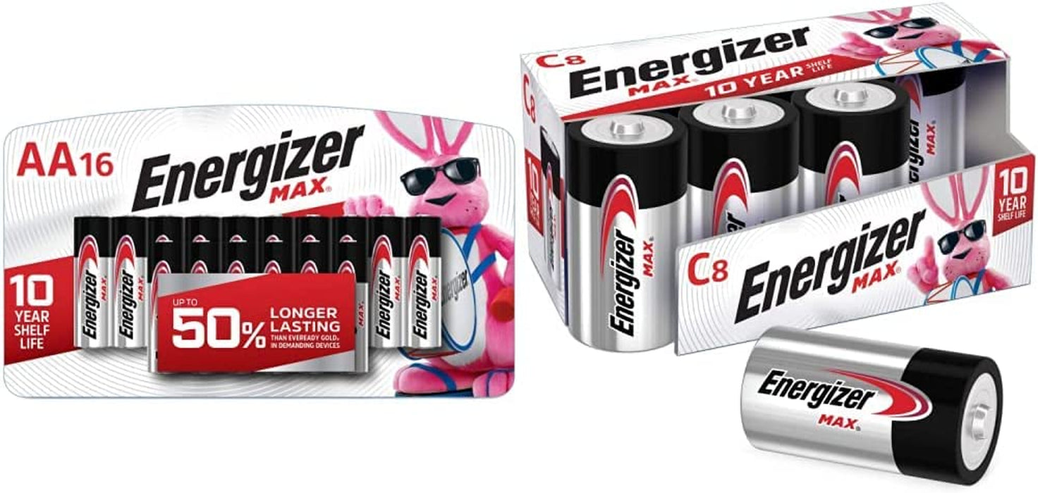 AA Batteries, Max Double a Battery Alkaline, 24 Count