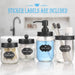 Set of 4 Mason Jar Bathroom Accessories - Clear Mason Jar Soap Dispenser&2 Apothecary Jars & Toothbrush Holder - Bathroom Home Decor Clearance, Countertop Vanity Organizer