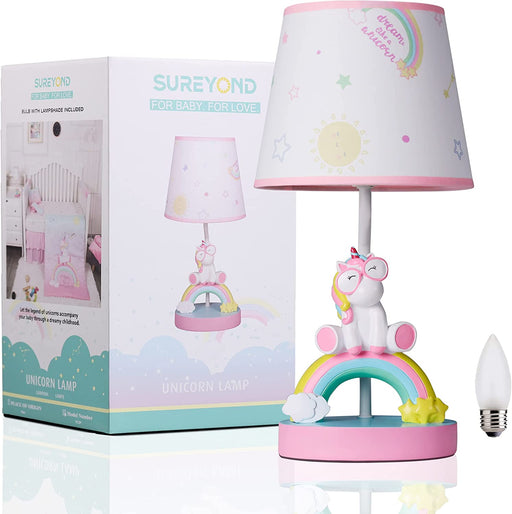 Unicorn Lamp for Girls,Unicorn Table Lamp,Kids Lamps for Bedrooms Girls with E26 Blub & Shade,Unicorns Gifts for Girls,Apply to Unicorn Room Decor for Girls Bedroom