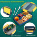 Bento Box Adult Lunch Box, 1200 ML Lunch Box Containers for Kids Childrens with Spoon & Fork, 4 Compartments Portable Food Container with Utensil