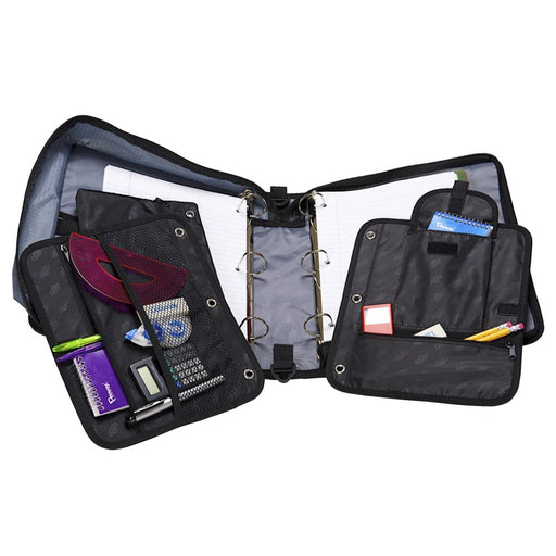 Case-It Dual Ring Zipper Binder, D-Ring, 1-1/2 Inches, Blue