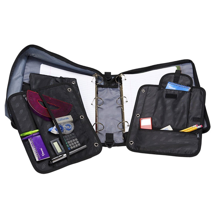 Case-It Dual Ring Zipper Binder, D-Ring, 1-1/2 Inches, Blue