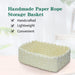 Wicker Basket Storage Basket 4PCS Woven Basket Handmade Paper Rope Bin Nesting Basket for Home Office Decor Bedroom