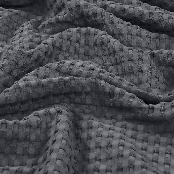 Cotton Waffle Blanket 300 GSM (Charcoal - 90X108 Inches) Soft Lightweight Breathable Bed Blanket King Size Layering Any Bed for All Season
