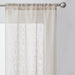Mainstays Modern Scroll Beigerod Pocket Sheer Curtain Set, 28" X 63" (4 Panels)