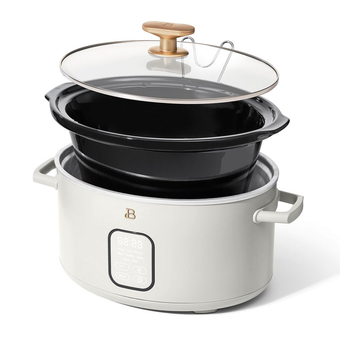 Beautiful 6QT Programmable Slow Cooker, White Icing by Drew Barrymore
