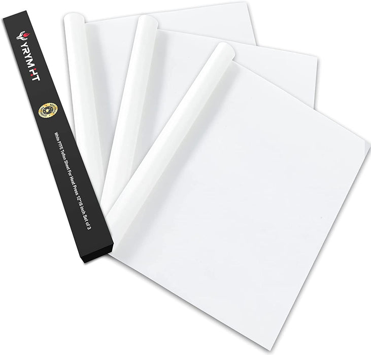 3 Pack PTFE Teflon Sheet for Heat Press Transfer Sheet Non Stick 16 X 20" Heat Transfer Paper Reusable Heat Resistant Craft Mat