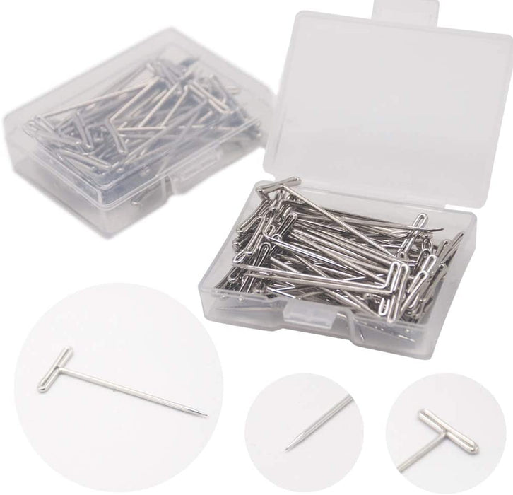 Knit Blockers & Pin Kit,Knit Blocking Combs – Set of 25 Combs for Blocking Knitting, Crochet, Lace or Needlework Projects – Extra 100 T-Pins – for Use with Blocking Mats for Knitting Mat…