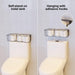 Floating Shelves with Toilet Paper Basket Set, Rustic Wall Shelves with Removable Towel Bar, Farmhouse Floating Bathroom Shelves for Kitchen and Bedroom - Rustic Brown
