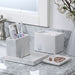 Better Homes & Gardens Faux Marble 4 Piece Vanity Organizer Set with Magnetic Side, White