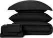 Queen Comforter Set with Sheets 7 Pieces Bed in a Bag Black All Season Bedding Sets with Comforter, Pillow Shams, Flat Sheet, Fitted Sheet and Pillowcases