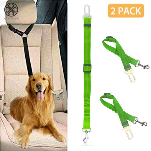 2Pcs Dog Leash Seat Belt Pet Car Seatbelt Safety Lead with Swivel Clip and Adjustable Length for Dogs and Cats, Seatbelt Harness for All Vehicles