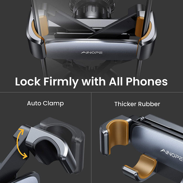 Car Phone Holder Mount 2022 Upgrade Gravity Car Phone Mount with Newest Air Vent Clip Auto Lock Hands Free Cell Phone Holder Mount for Car Compatible for Iphone 14 Pro Max 13 12 & All Phones