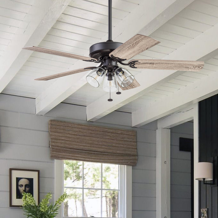 Better Homes & Gardens 52" 5 Blade Oil-Rubbed Bronze with 3 Lights