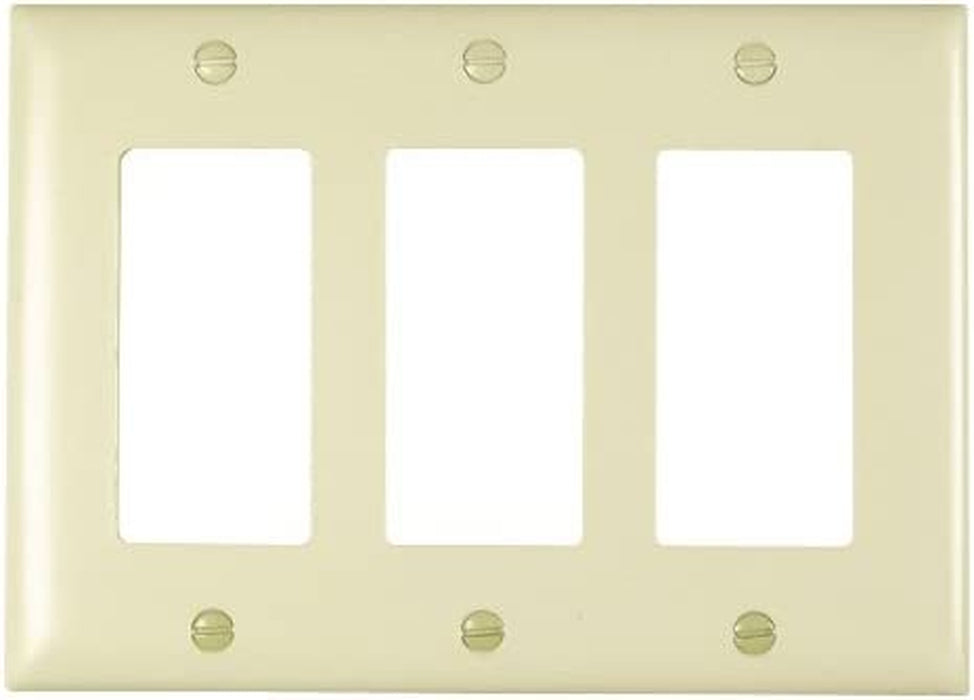 Legrand - Pass & Seymour TP263BK Pass & Seymour Tp263-Bk 3G Decor, 3-Gang, Black