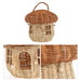 1Pc Hand Woven Rattan Mushroom Shape Storage Basket Lovely Desktop Adornment