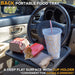 2 in 1 Car Steering Wheel Desk | Steering Wheel Tray for Laptop Car Mount with Pen Holder | Car Food Tray for Eating with Drinks Holder | Multipurpose Travel Car Accessories