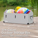 174 US Gallon Outdoor Storage Box Waterproof Soft Shell Tarpaulin Deck Box for Patio Furniture Outdoor Cushions, Throw Pillows, Garden Tools and Pool Toys