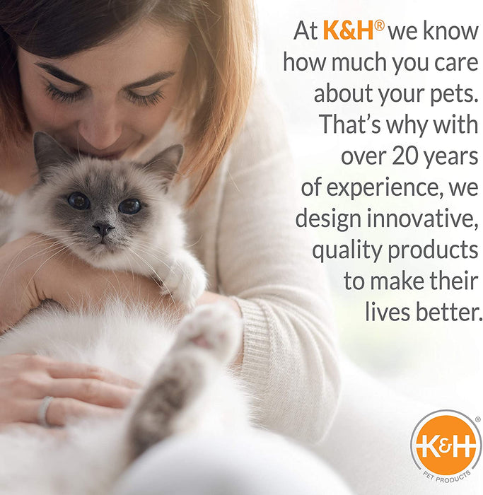 K&H PET PRODUCTS Thermo-Kitty, Heated Cat Bed Large 20 Inches Sage/Tan