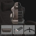 Gaming Chair Office Chair PC Chair with Massage Lumbar Support, Vintage Style PU Leather High Back Adjustable Swivel Task Chair with Footrest (Brown)