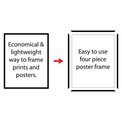 16X20 Basic Poster and Picture Frame, White, Set of 2