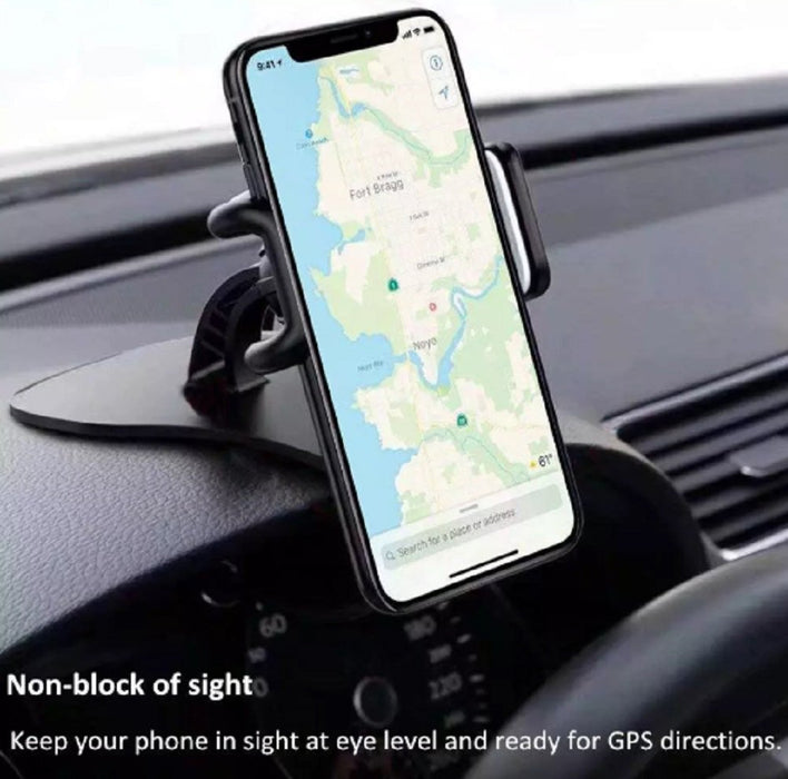 Universal Car Dashboard Mount Holder Stand HUD Design Cradle, Car Phone Holder, Clamp Arm Car Mount Dashboard Mobile Clip Stand for Cell Phone GPS