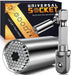 Super Universal Socket Tools Gifts for Men - Christmas Stocking Stuffers for Men Grip Socket Set with Power Drill Adapter Cool Stuff Ideas Gadgets for Men Birthday Gifts for Dad Women Husband (7-19Mm)