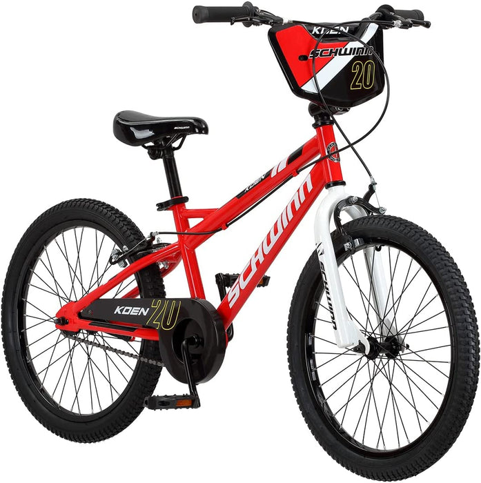 Koen & Elm Big Kids Bike, 20-Inch Wheels, Kickstand Included, Basket or Number Plate, Ages 7-13 Years Old, Rider Height 48-60-Inches