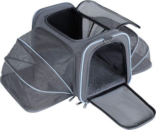 A4Pet Airline Approved Cat Carrier Expandable Dog Carriers,Soft-Sided Portable Pet Travel Washable Carrier for Kittens,Puppies,Rabbit,Hamsters