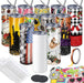1 Pack 20 Oz Sublimation Tumbler Skinny Straight Double Walled Stainless Steel Blank Tumbler Bulk with Lid, Shrink Wrap, Rubber Base