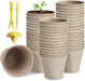 3”Seed Pots for Planting,50 Pack Seed Starter Peat Pots,Heavy Duty Thickened Peat Pots for Seedlings,Paper Pulp Peat Pot Organic Germination Starter Pots for Planting,Planting Cups for Seeds