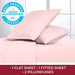 Queen Sheet Set - Hotel Luxury Bedding Sheets & Pillowcases - Extra Soft Cooling Bed Sheets - Deep Pocket up to 16 Inch - Wrinkle, Fade, Stain Resistant - 4 Piece (Queen, Blush Pink)