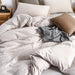 Jersey Knit Duvet Cover Set 100% T-Shirt Cotton Super Soft Comfy 3Pc Bedding Set with Zipper Closure (Heather Beige, King)