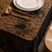 2 Pack Halloween Tablecloth, 54 X 72 Inch Rectangular Polyester Lace Tablecloth, Black Spider Web Lace Table Cover for Halloween Party, Scary Movie Nights, Halloween Table Decorations