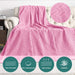 Cotton Geometrical Sofa Cover, Sectional Couch Covers for 1 Cushion Couch Couch Cover Living Room Throws Blankets Sofa Slipcovers, Furniture Protector for Pets (Medium, 71" X 91", Pink)
