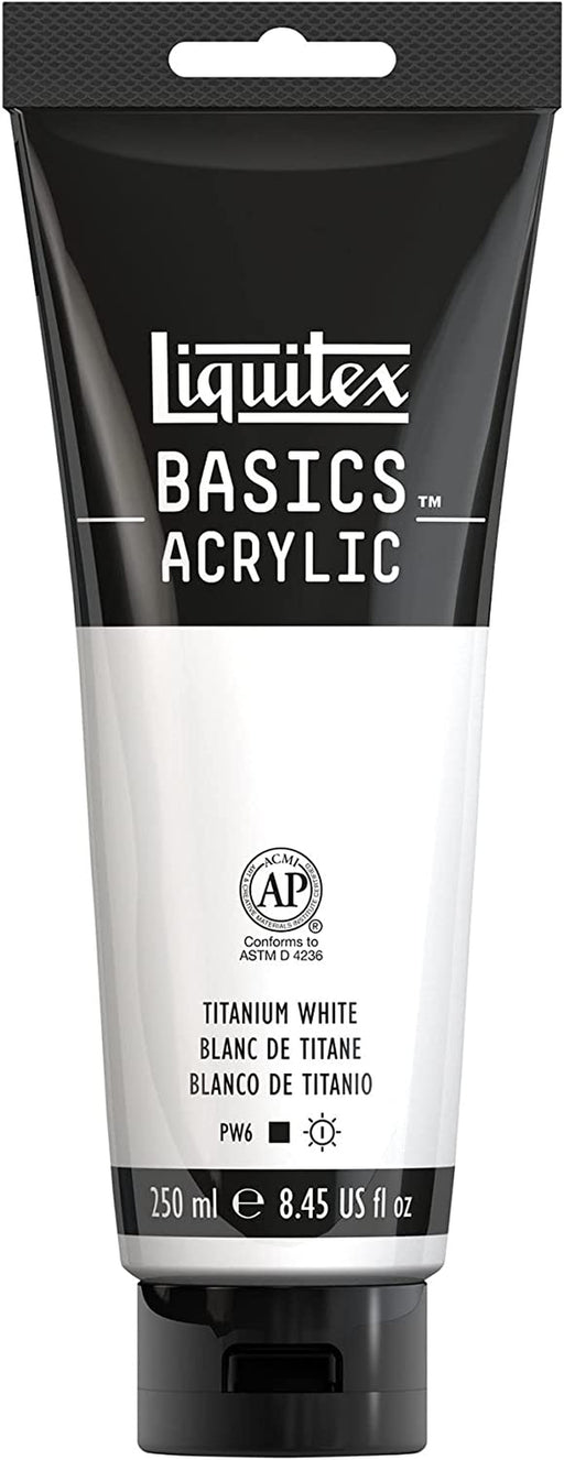 Liquitex BASICS Acrylic Paint, 250Ml (8.5-Oz) Tube, Titanium White