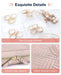 Jewelry Travel Organizer Case Transparent Jewelry Storage Book Ring Binder Jewelry Bags Clear Booklet Zipper Pouch Bag for Necklaces, Earrings, Rings, Bracelets, Pink
