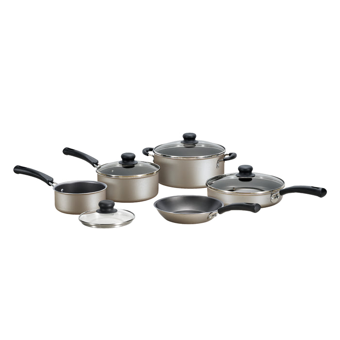 Tramontina 9-Piece Non-Stick Cookware Set, Champagne